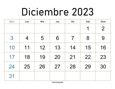 horario de diciembre 2023